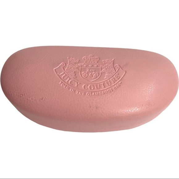 Juicy Couture Pink Faux Leather Hard Shell Sunglass Case - add to bundle pay $5 - Picture 1 of 5